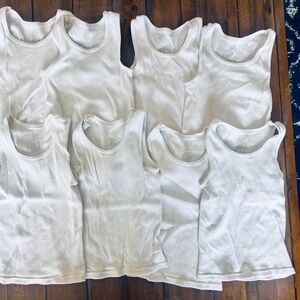Fruit of the Loom White Ribbed Tank (8), Size 4T-5T